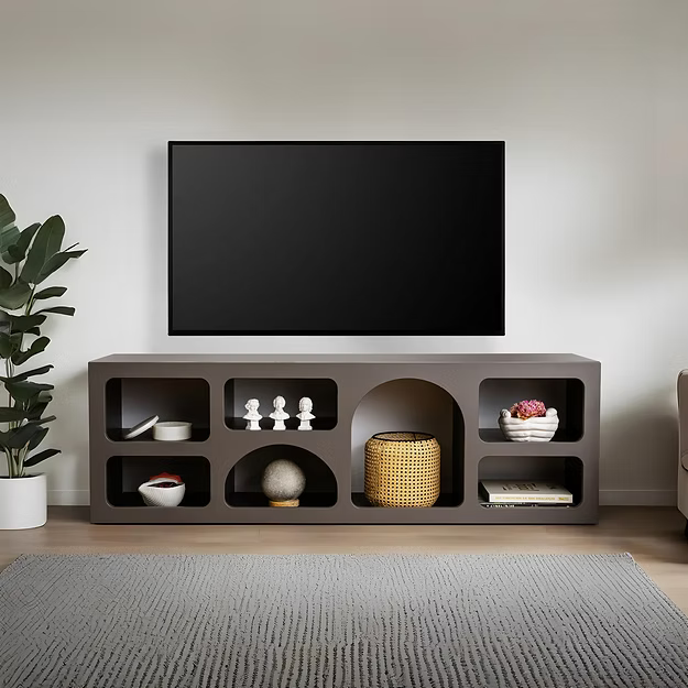 Έπιπλο Τηλεόρασης Χαμηλός Μπουφές 160x51x38 εκ Κονσόλα Νησιώτικο Στύλ σε 2 χρώματα 125GLN1225