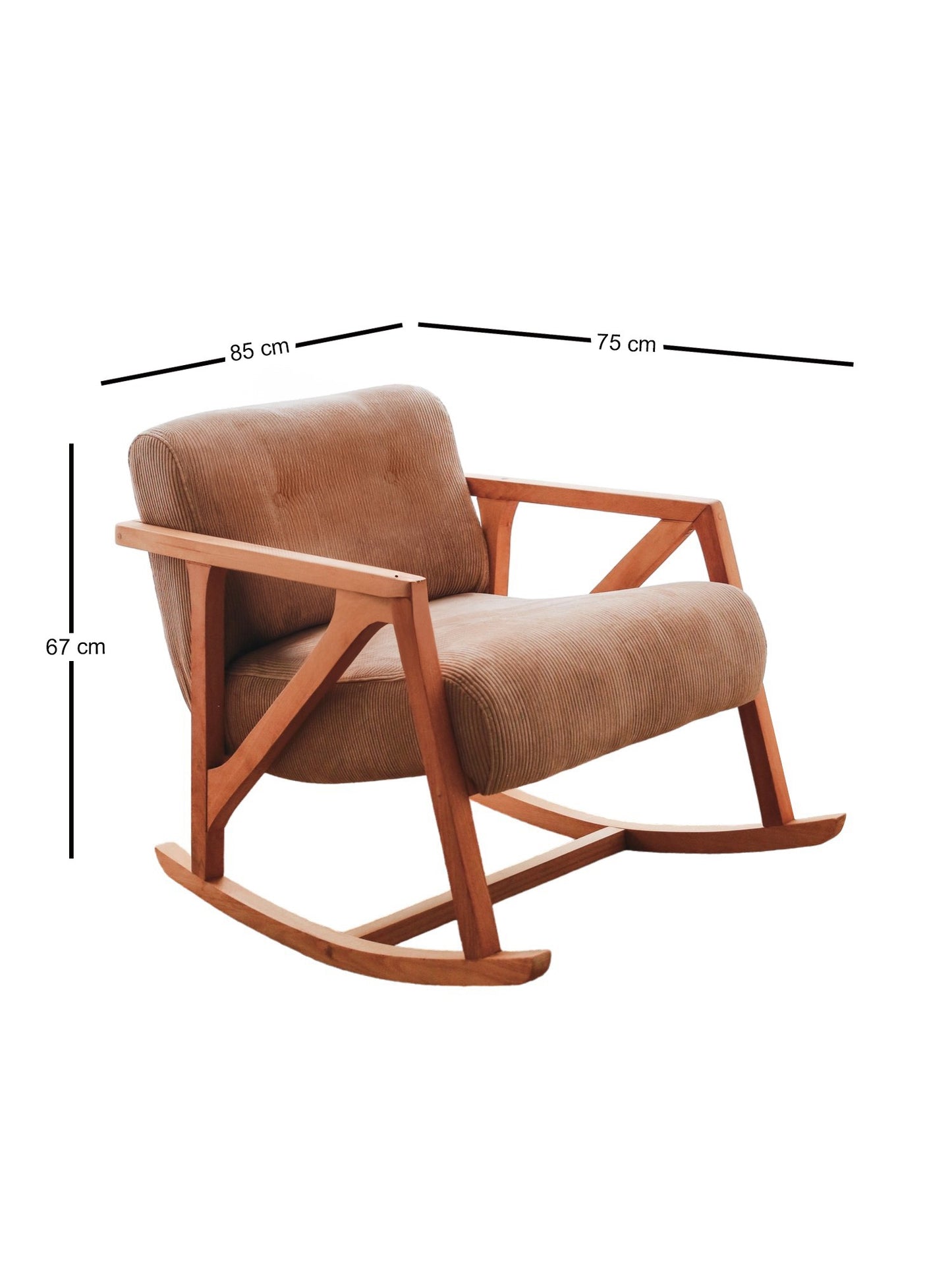 Κουνιστή Πολυθρόνα Βελούδινη με Μασίφ Ξύλο Σκελετό σε 4 Χρωματισμούς 383EVN1147