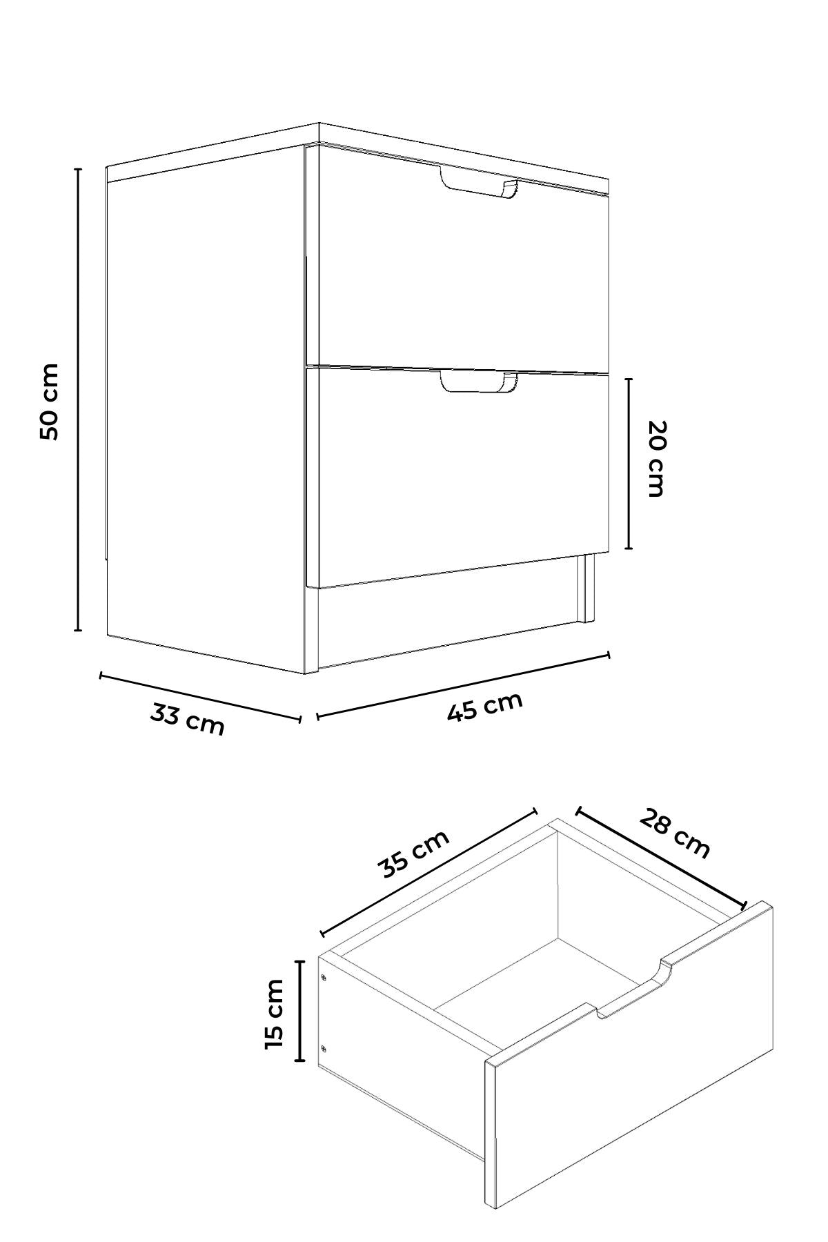 Κομοδίνο Βοηθητικό Τραπεζάκι 50x55x14 εκ. | 462MSR1604