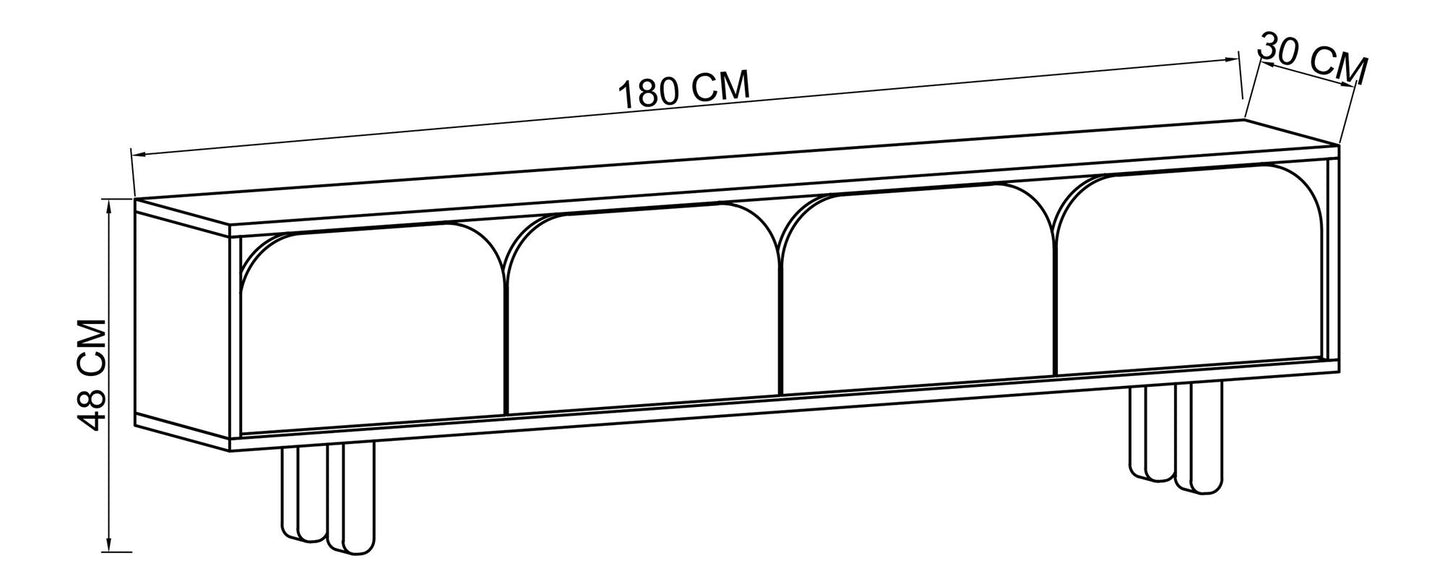 Έπιπλο Τηλεόρασης TV Βάση Σύνθεση Sapphire Δρυς | 469ORN1702