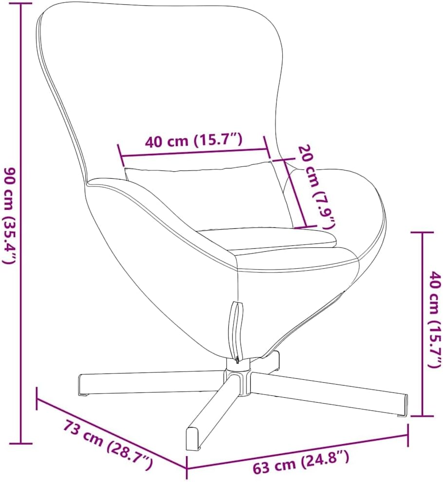 Μοντέρνα Πολυθρόνα Κρέμ Μπουκλέ Εργονομική Σχήμα Αυγό 142002769