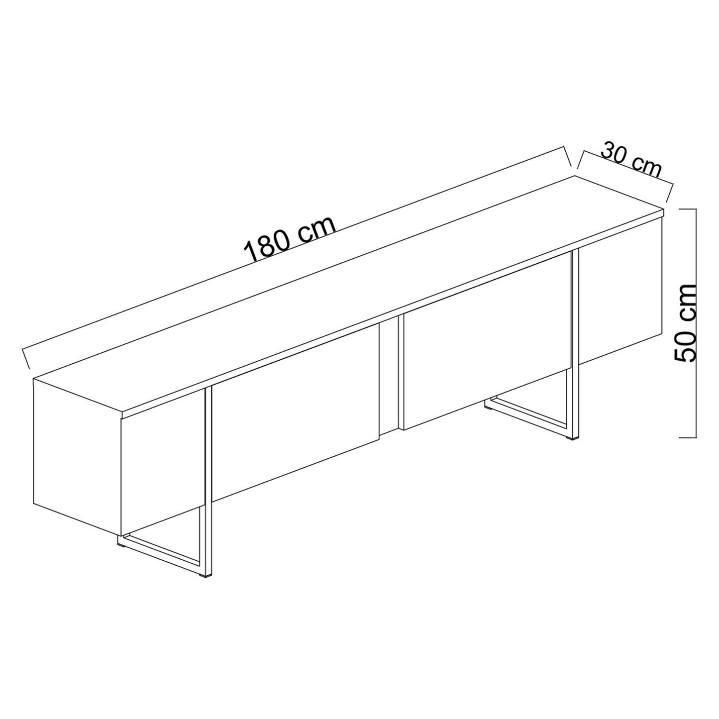 Έπιπλο Τηλεόρασης TV Βάση Σύνθεση Καρυδί Μαύρο | 618BLY1106