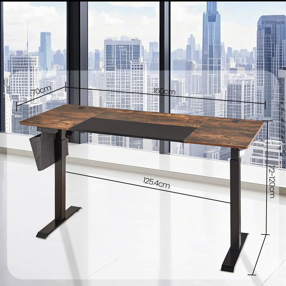 Μεγάλο Γραφείο Ρυθμιζόμενου Ύψους Ηλεκτρικό 160x70 εκ LSD-B35026X01