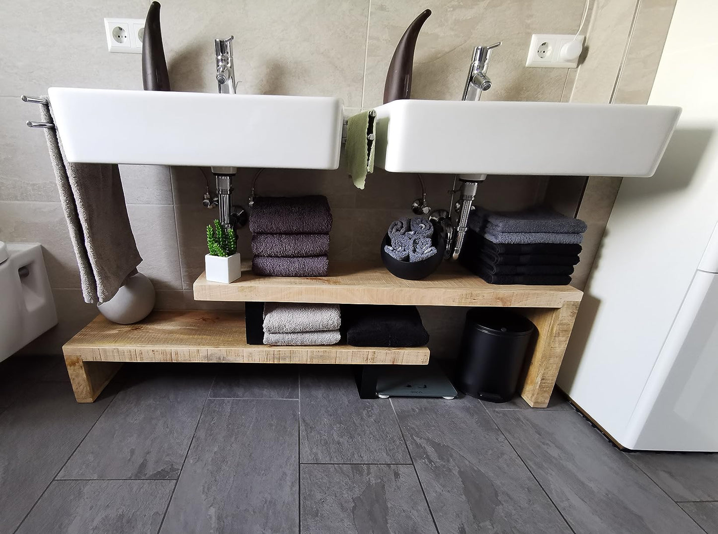 TV-Schrank TV-Ständer Regal niedrig Sideboard Massivholz HiFi-Möbel 1247321