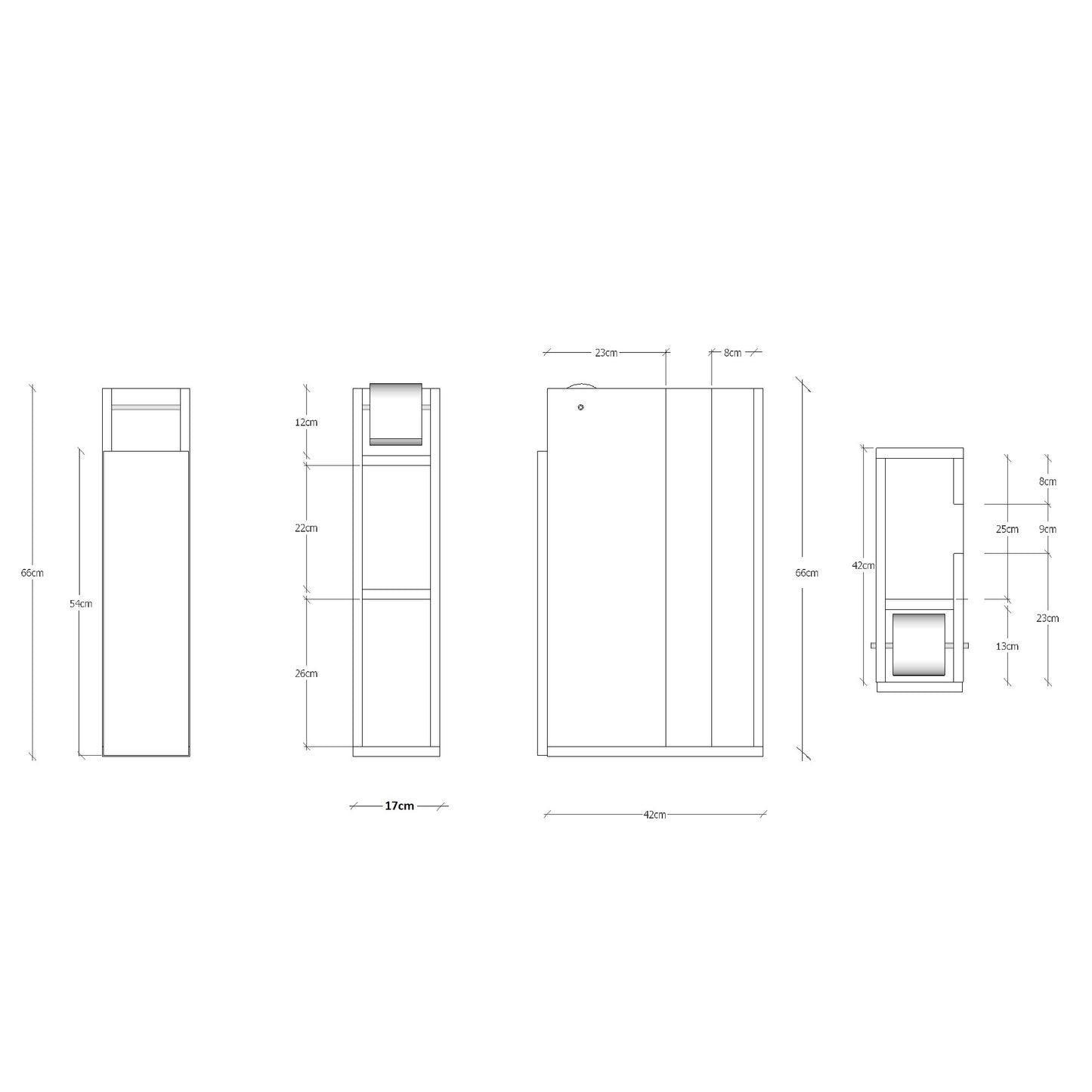 Ντουλάπι Καθρέφτης Μπάνιου 42x66x17 εκ. Λευκό | 793ELG3907