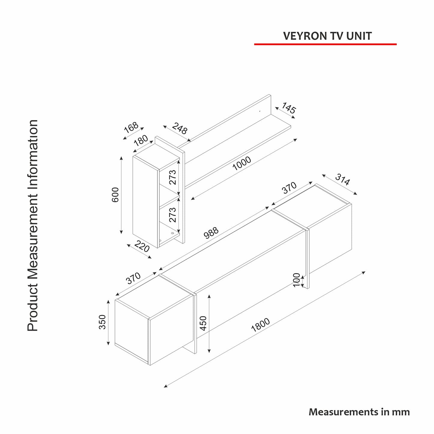 Έπιπλο Τηλεόρασης TV Βάση Σύνθεση Travertine Sandstone | 804TRH4919