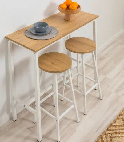 Σκαμπό για Πάσο Κουζίνας Σετ 2 τεμ Ύψος καθίσματος 65εκ Σκαμπό Μπαρ Κάθισμα Νησίδας Λευκό 869VEL1452