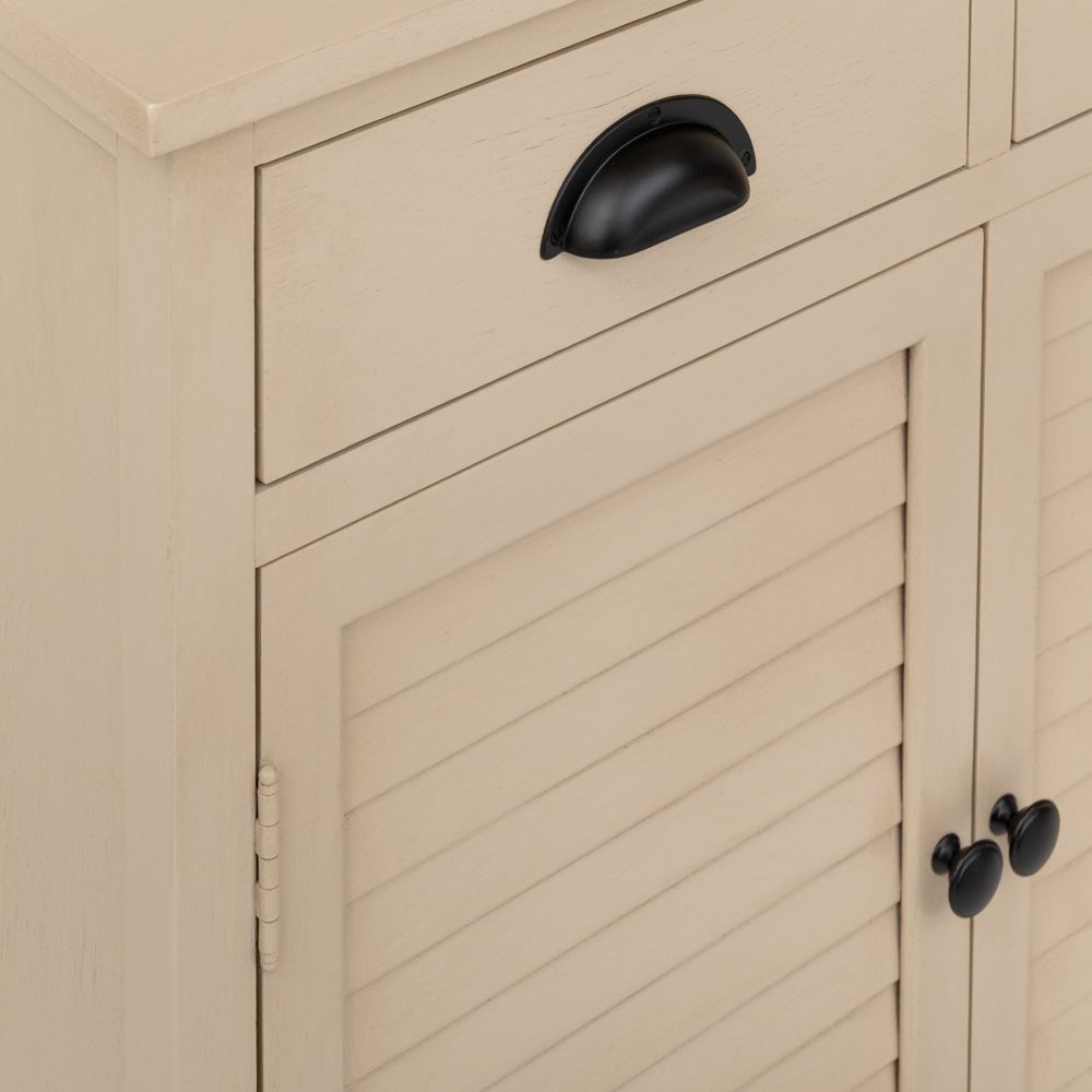 Ξύλινος Μπουφές σε Μπεζ με 3 Πόρτες και 3 Συρτάρια 105x35x75εκ Κονσόλα Εισόδου 92608