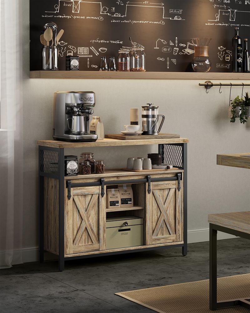 Μπουφές Ντουλάπι Κονσόλα Έπιπλο Τηλεόρασης με 2 συρόμενες πόρτες Βιομηχανικό για σαλόνι Διάφορα Χρώματα LS-C092B01