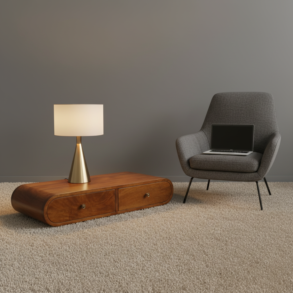 Κονσόλα Εισόδου Κρεμαστό Ράφι Τοίχου Συρτάρι Ράφι Επιτοίχιο Διαδρόμου Μασίφ Ξύλο Χρώμα Καστανιάς IN1300