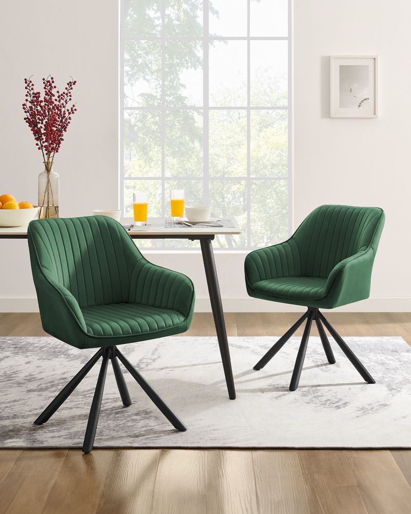 Καρέκλα Γραφείου Καρέκλες Τραπεζαρίας Εργονομική Περιστρεφόμενη Βελούδο Μπουντουάρ KD-C161K01