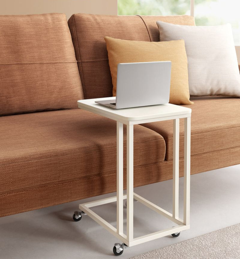 Πτυσσόμενο Τραπεζάκι Βοηθητικό Τραπεζάκι Τραπέζι με Ρόδες Υπολογιστή Φαγητού για Καναπέ Σαλόνι LN-T50X