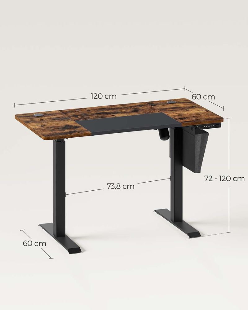 Γραφείο Ρυθμιζόμενου Ύψους Ηλεκτρικό 120x60 εκ διάφορα χρώματα B34-LSD015X01