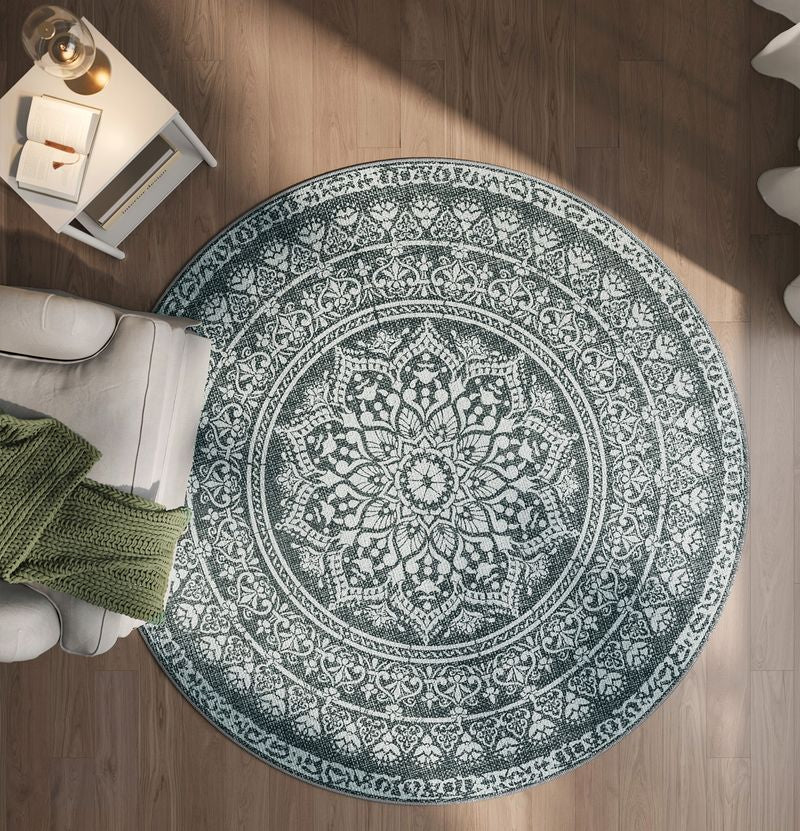 Χαλί Στρογγυλό 120εκ και 160 εκ Αντιολισθητικό Πλενόμενο σε 3 χρωματισμούς TAR-051G01