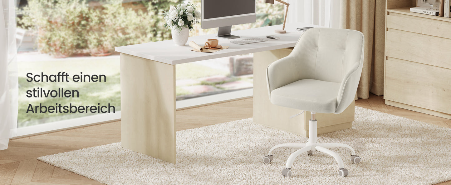 Καρέκλα Γραφείου Μπεζ Ρυθμιζόμενου ύψους Περιστρεφόμενη Καρέκλα Μπουντουάρ OB-G019LZ01