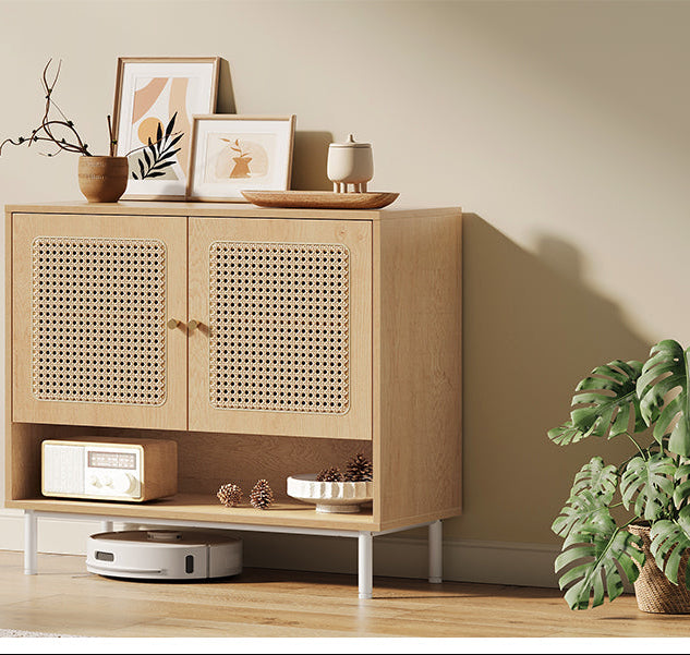 Κονσόλα Εισόδου Μπουφές Ντουλάπι Αποθήκευσης Boho Δρυς Λευκό LB-C049N01