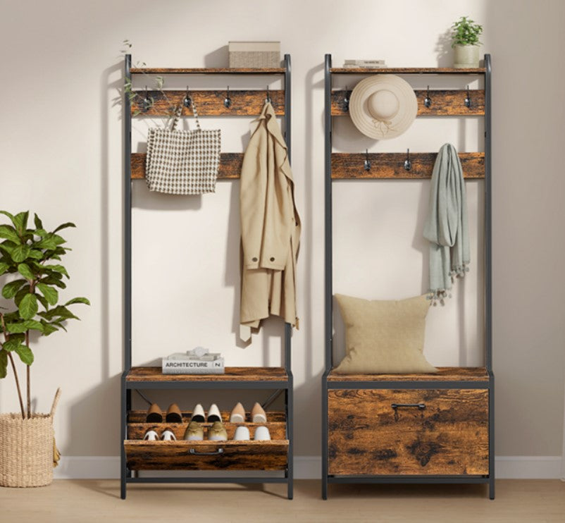 Entrance Furniture Stand for Coat Clothes Hanger Wardrobe Shoe