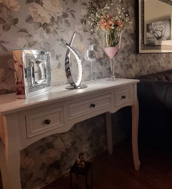 Τραπέζι Κονσόλα Λευκό Έπιπλο Τουαλέτα Υπνοδωματίου με Συρτάρια 1241143