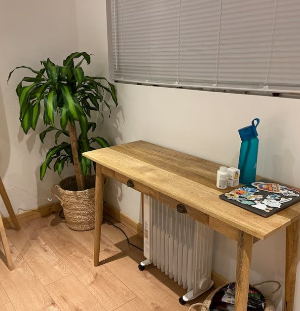 Κονσόλα Εισόδου Μασίφ Ξύλο Έπιπλο με 2 Συρτάρια Σκανδιναβικό ARTS ΙΝ168