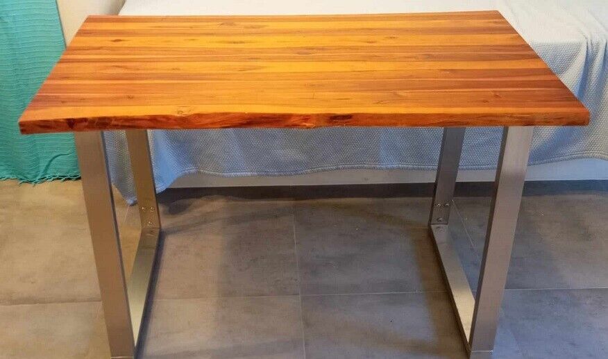 Kitchen Dining Table 120-160 cm Solid Wood Rustic Natural Tree Shape 1283893