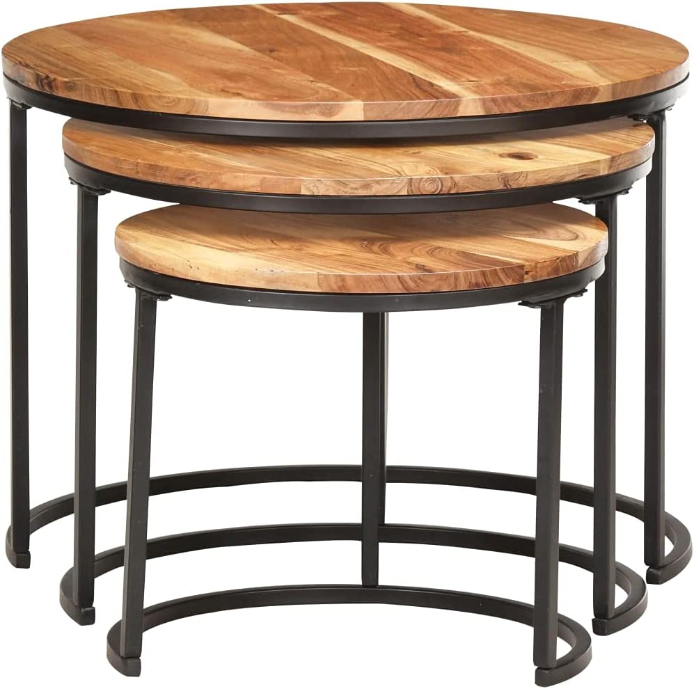 Side coffee tables set of 3 and 2 pieces from Solid Wood 1286185