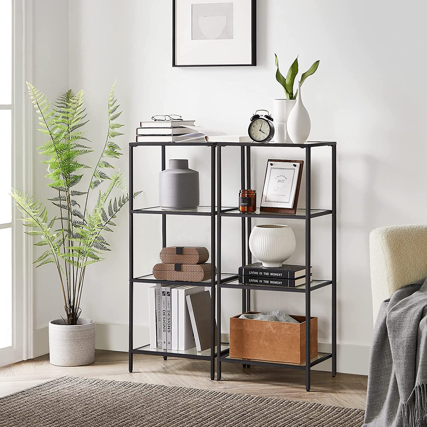 Γυάλινο Όρθιο Στενό Ράφι