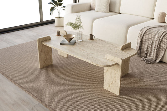 Τραπεζάκι Σαλονιού Travertine 120 x 60 x 35 εκ GR116SAM1513