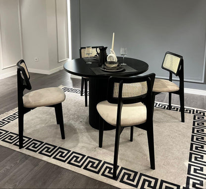 Μαύρο Τραπέζι Κουζίνας Τραπεζαρίας 