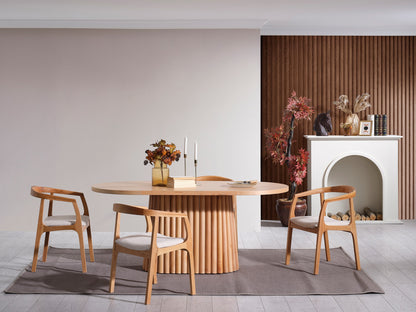 Τραπέζι Κουζίνας Τραπεζαρίας 170x90 με 4 Καρέκλες Σετ 117FRF1502