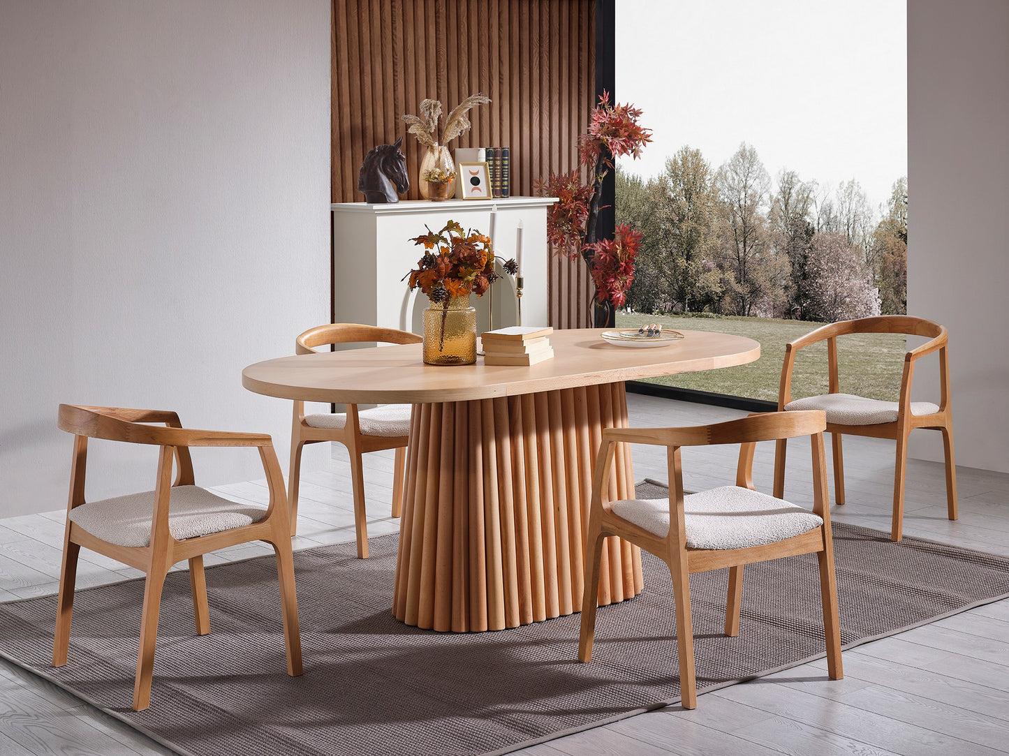 Τραπέζι Κουζίνας Τραπεζαρίας 170x90 με 4 Καρέκλες Σετ 117FRF1502