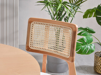 Τραπέζι Κουζίνας Τραπεζαρίας Ροτόντα 100 εκ διάμετρο με 4 Καρέκλες Μπουκλέ Σετ 117FRF1505