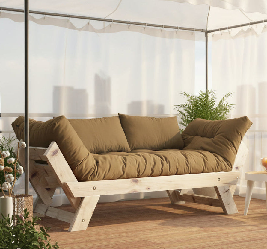 Ξύλινος Καναπές Κήπου Διθέσιος
