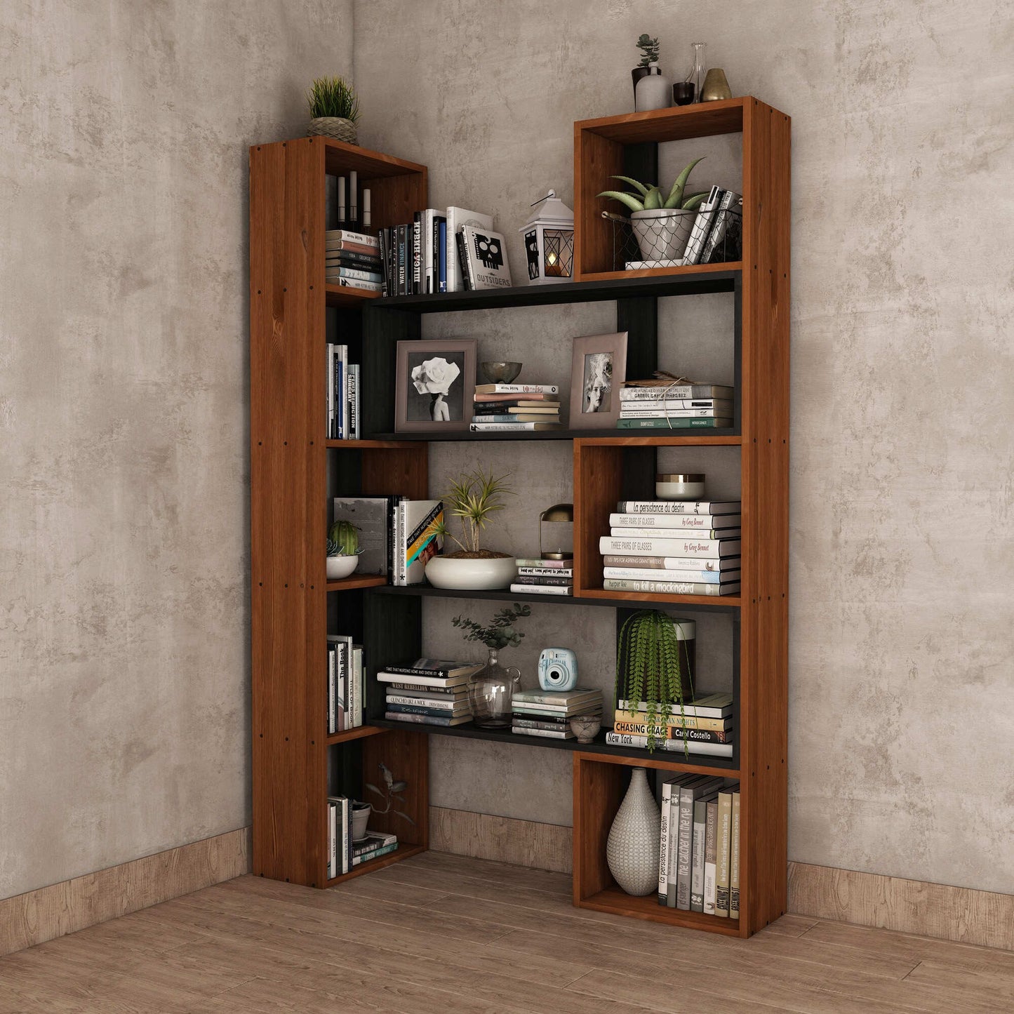 Βιβλιοθήκη 114 × 25 × 200 εκ. Teak GR120PLT1269