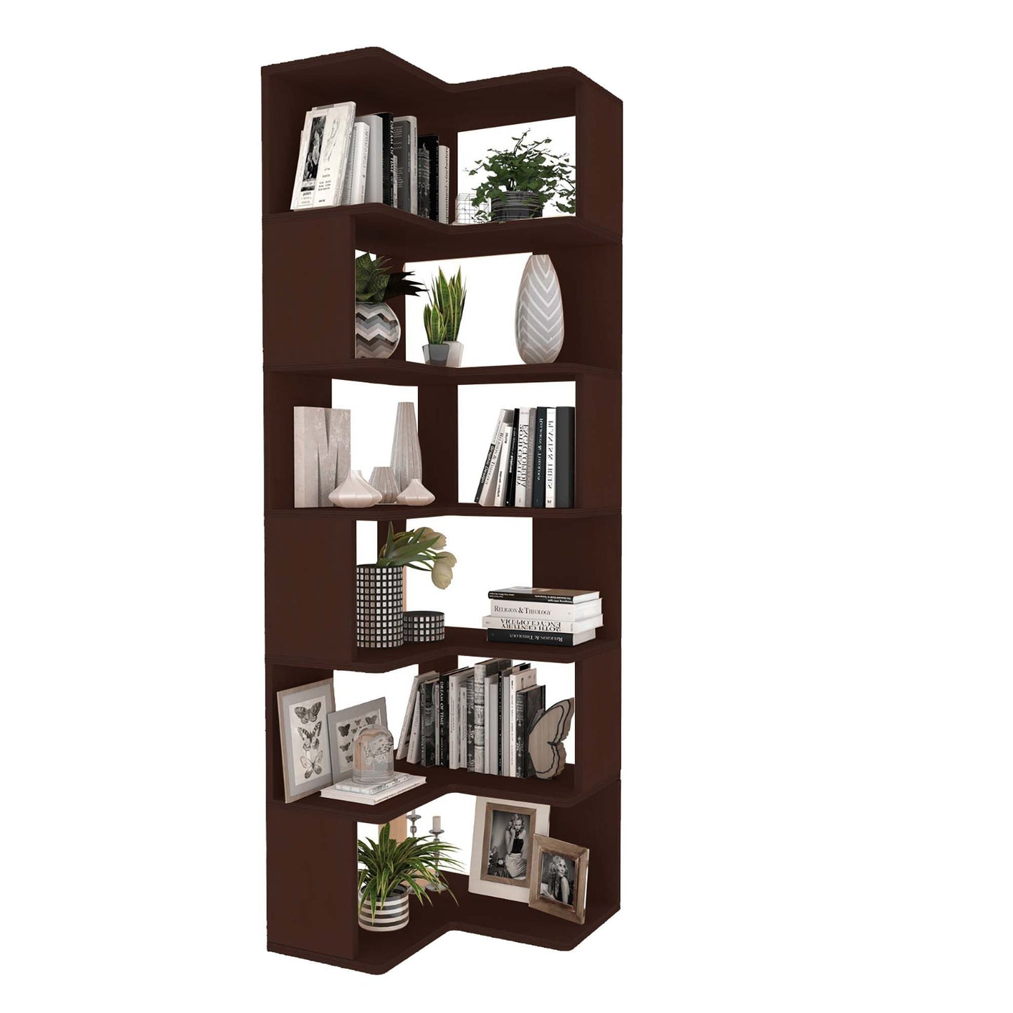 Βιβλιοθήκη 55 × 27 × 192 εκ. Καρυδί GR120PLT1501