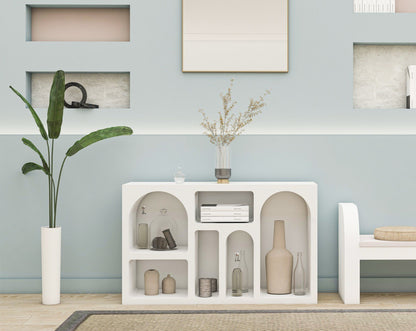 Κονσόλα Εισόδου Υπνοδωματίου 120x74x37 εκ Μπουφές Ραφιέρα Νησιώτικο Στυλ σε 2 Χρωματισμούς 125GLN1220