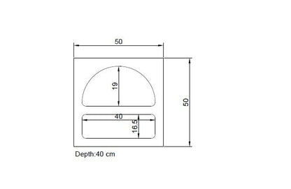 Κομοδίνο Βοηθητικό Τραπεζάκι 60x60x15 εκ. Ανθρακί | 125GLN1229