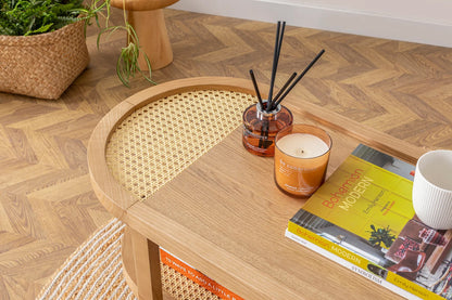 Τραπεζάκι Σαλονιού Καθιστικού Boho Φυσικό Χρώμα 141HWR1118