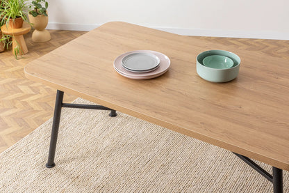 Τραπέζι Κουζίνας Τραπεζαρίας Στιβαρή Τραπεζαρία Φαγητού Χρώμα Φυσικό 160x75 εκ 141HWR1124