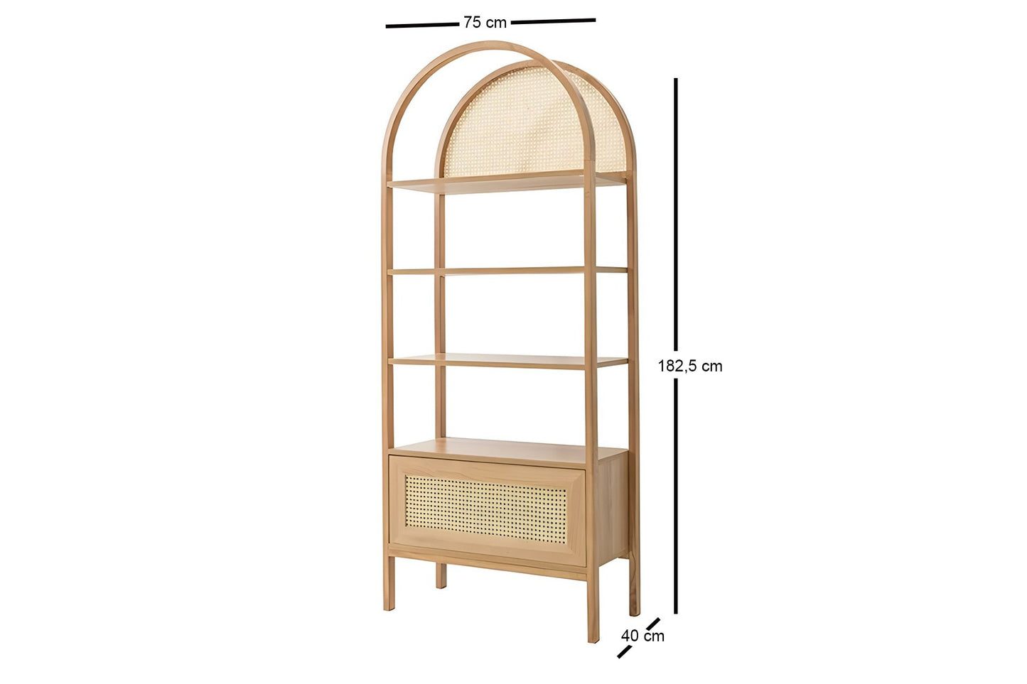 Ψηλό Boho Ράφι Βιβλιοθήκη για Σαλόνι Υπνοδωμάτιο Μπάνιο σε 2 Χρωματισμούς 141HWR1129