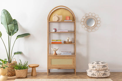 Ψηλό Boho Ράφι Βιβλιοθήκη για Σαλόνι Υπνοδωμάτιο Μπάνιο σε 2 Χρωματισμούς 141HWR1129