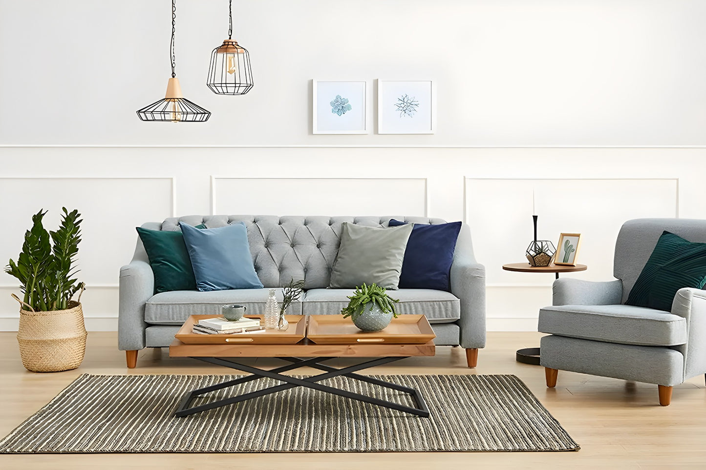 Μεγάλο Τραπεζάκι Σαλονιού Καθιστικού 120x60x42 εκ Χρώμα Καρυδιάς 141HWR1132