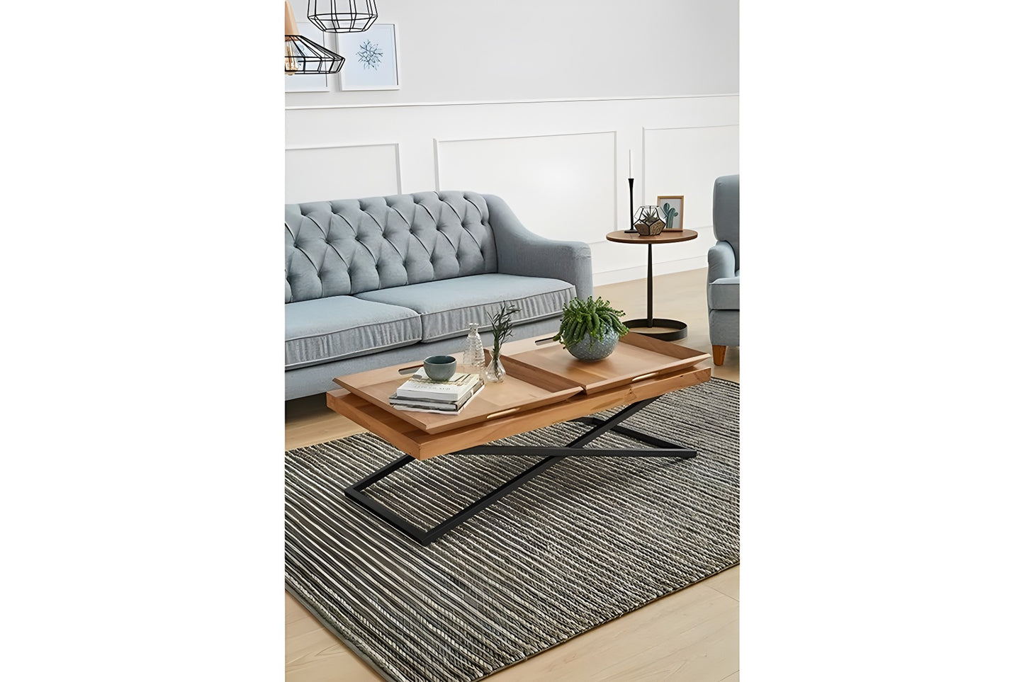 Μεγάλο Τραπεζάκι Σαλονιού Καθιστικού 120x60x42 εκ Χρώμα Καρυδιάς 141HWR1132