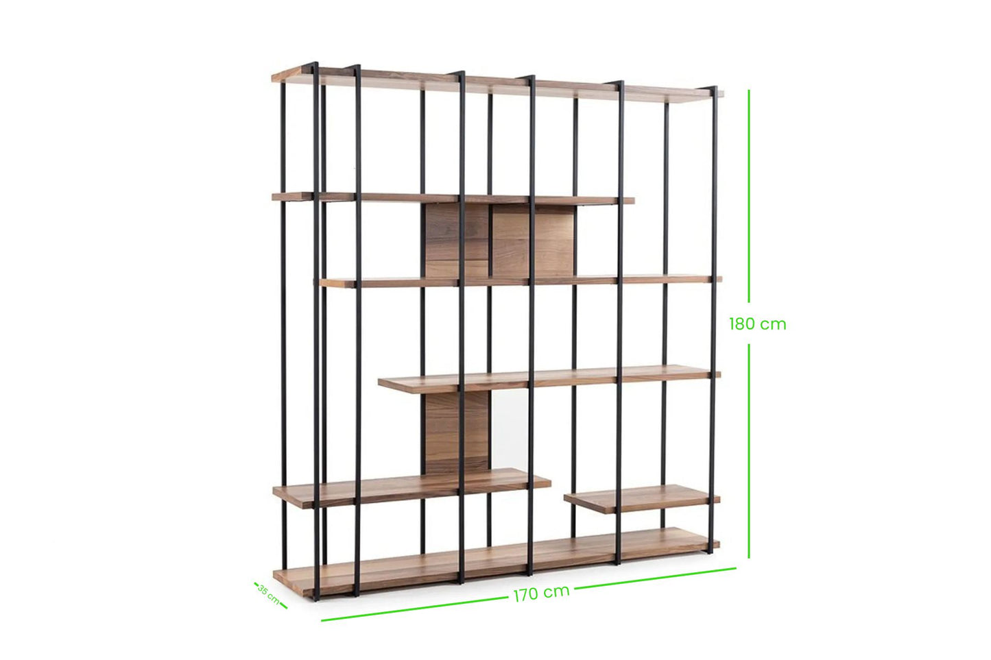 Βιβλιοθήκη 170 × 35 × 180 εκ. Καρυδί GR141HWR1137