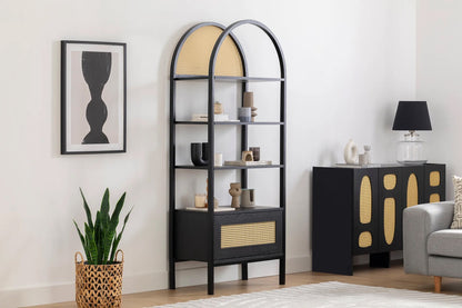 Ψηλό Boho Ράφι Βιβλιοθήκη για Σαλόνι Υπνοδωμάτιο Μπάνιο σε 2 Χρωματισμούς 141HWR1129