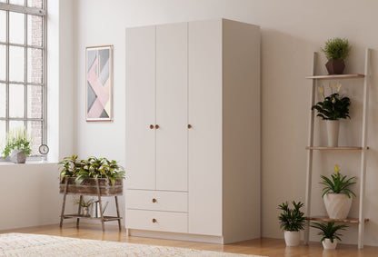 Ντουλάπα 90x180x45 εκ Ματ Λευκό 167RAB1101