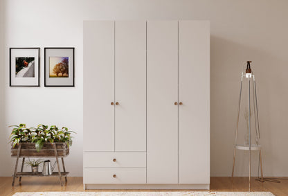 Ντουλάπα 120x180x45 εκ Ματ Λευκό 167RAB1102