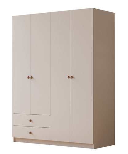 Ντουλάπα 120x180x45 εκ Ματ Λευκό 167RAB1102