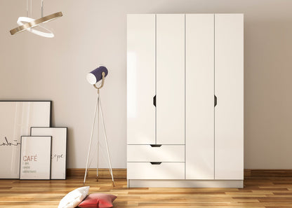 Ντουλάπα 120x180x45 εκ Ματ Λευκό 167RAB1104