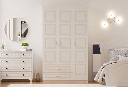 Ντουλάπα 105x180x52 εκ Ματ Λευκό 167RAB1106