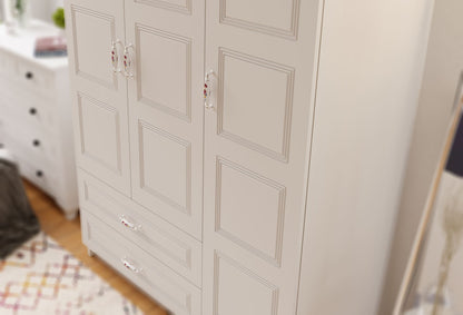 Ντουλάπα 105x180x52 εκ Ματ Λευκό 167RAB1106